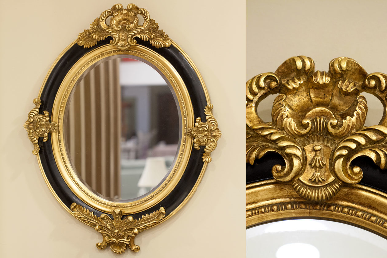 Mirror “Black and gold”