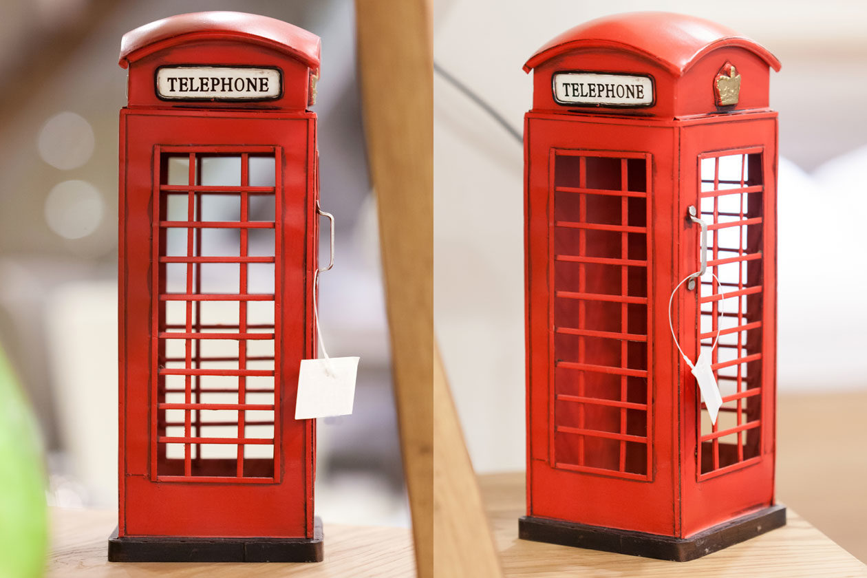 Wooden telephone booth